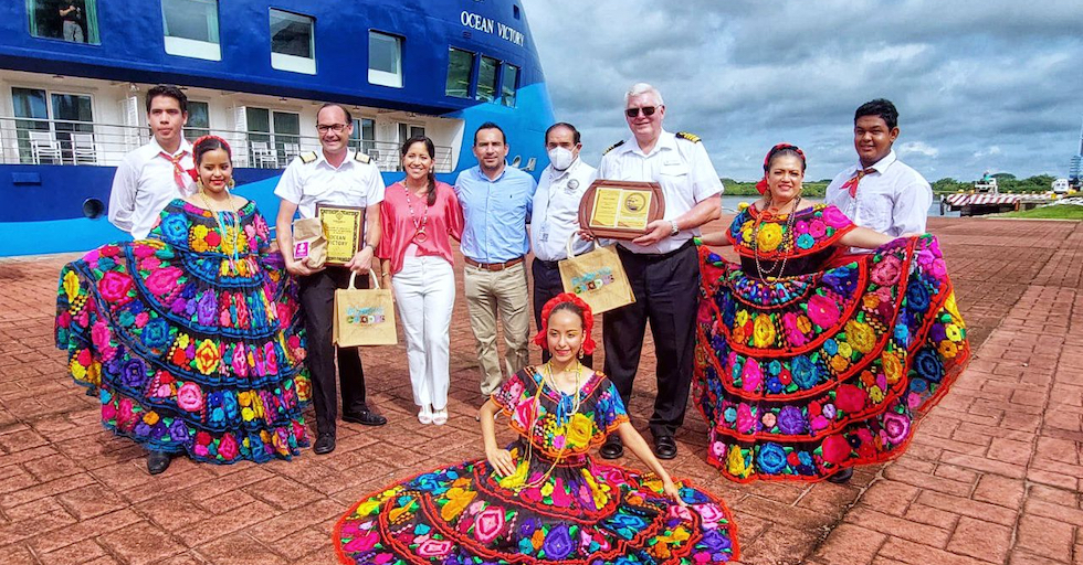 Crucero Ocean Victory arriba por primera vez a Puerto Chiapas