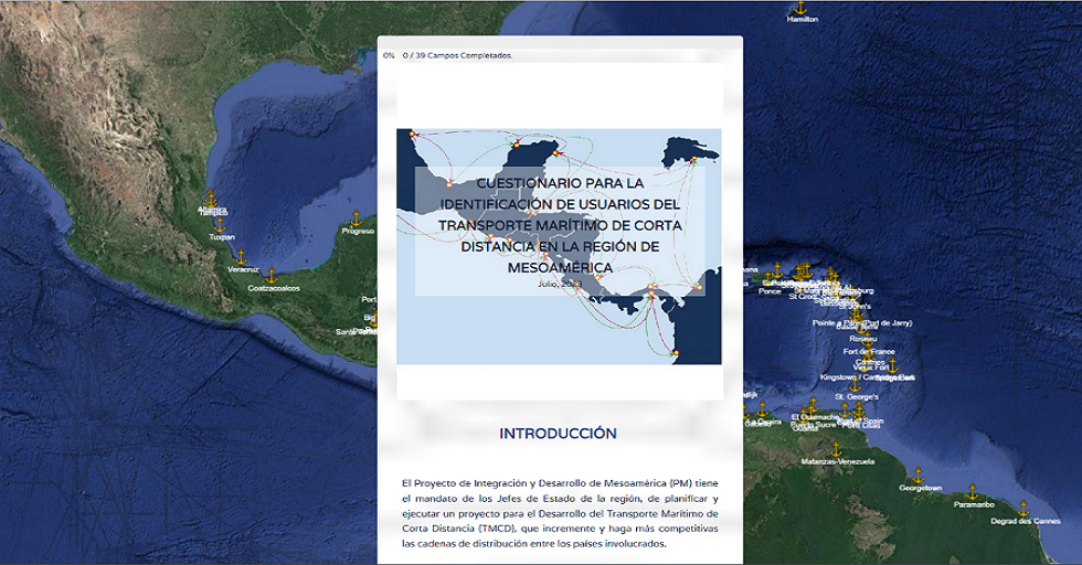 Encuesta para la identificación de usuarios del transporte marítimo de corta distancia en la región de Mesoamérica